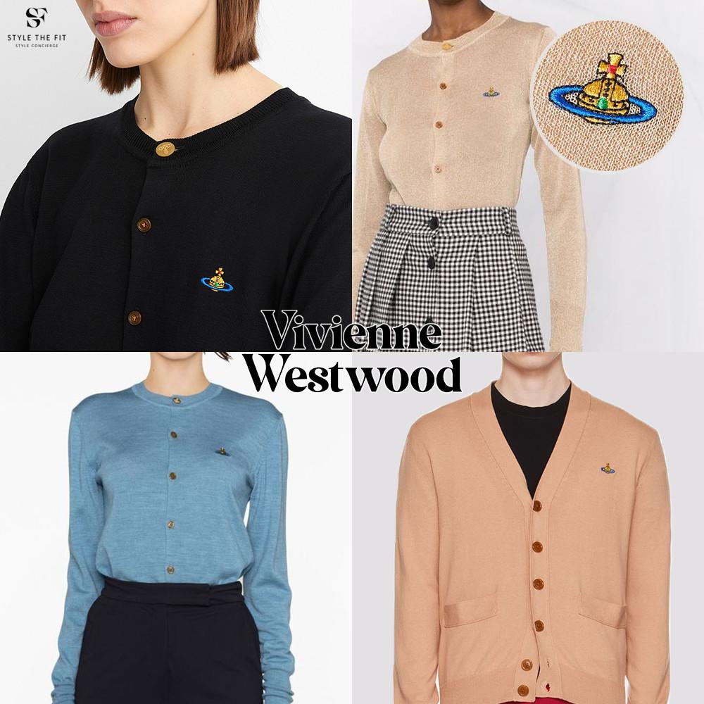 [무료반품] 비비안웨스트우드 가디건 베아 버진울 화이트라벨