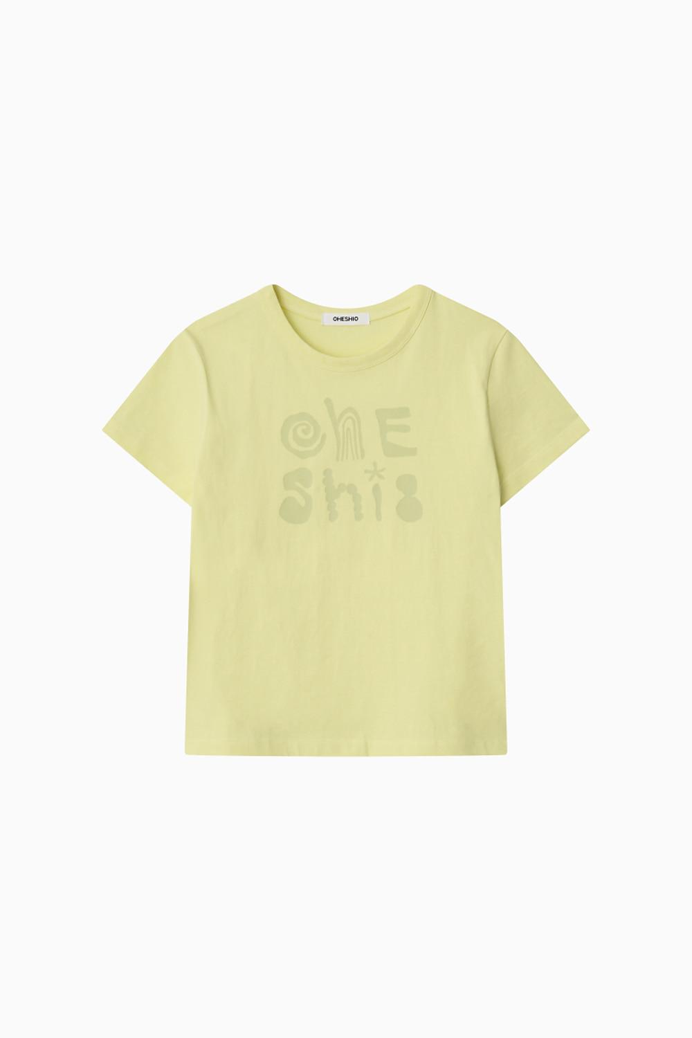 [3/16 예약배송] ART LOGO T-SHIRT, LEMON