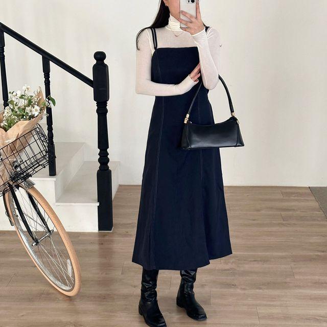 스웨이드 뷔스티에 원피스_해이나래