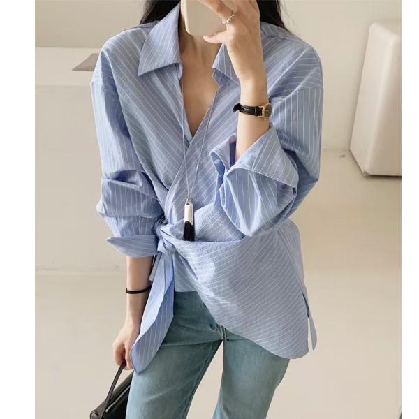 [TO-e408]타이 스트라이프 셔츠