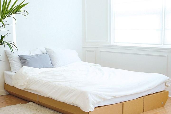 침대프레임 종이가구 자쥐 기숙사 1인가구 원룸 저상형 프레임  (SS/Q/K)