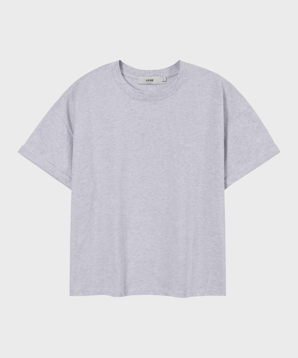 에센셜 크롭 티셔츠 [화이트 메란지]