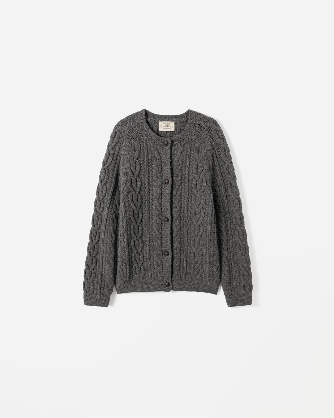 Coni Cable Wool Knit Cardigan