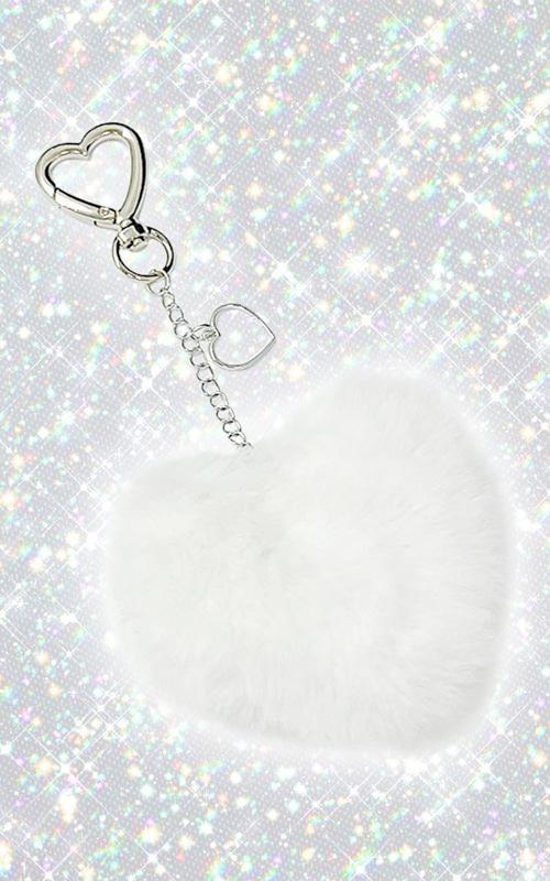 뽀송 하트 키링
