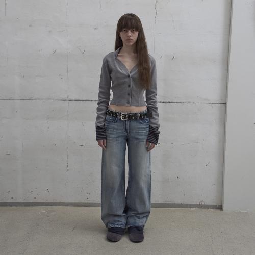 WIDE-LEG WASHED DENIM (BLUE)