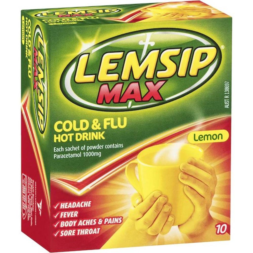 램십 레몬맛 감기차 10팩/ 물에 타먹는 감기차 / Lemsip Max Cold & Flu Hot Drink Lemon 10 pack [원산지:호주]
