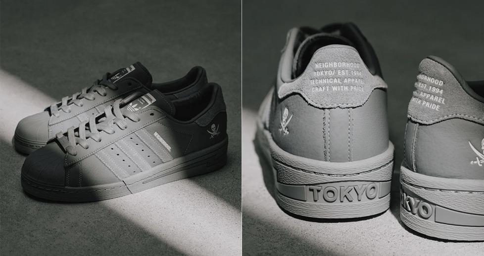 [해외] 아디다스 X 네이버후드 슈퍼스타 2024 그레이 클라우드화이트