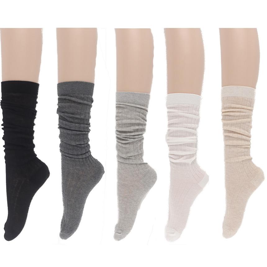 코코삭스 얇은 골지 기본 베이직 루즈 봄 여름 니삭스 820