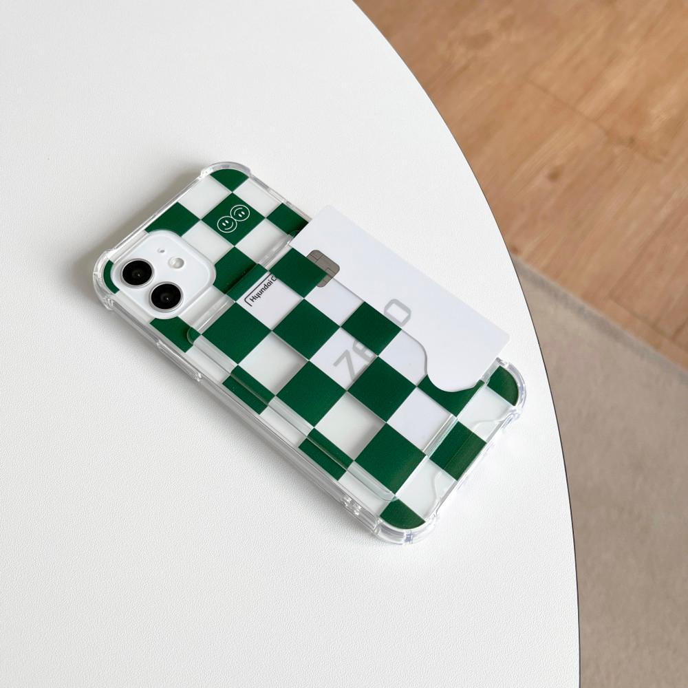 체커보드 카드 케이스 아이폰14 프로 맥스 풀커버