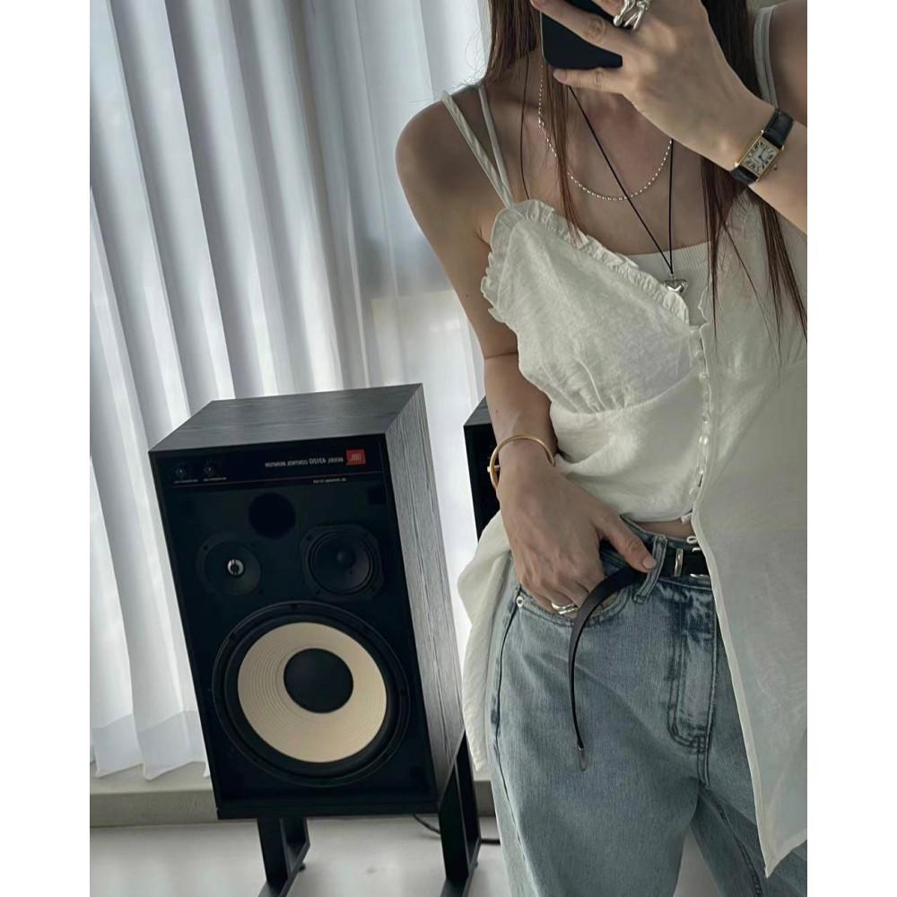 Flower 플라워 엔젤 나시 블라우스 프릴 펀칭 뷔스티에 (2types)