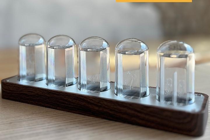 LED 진공관시계 무소음 탁상 닉시관 시계