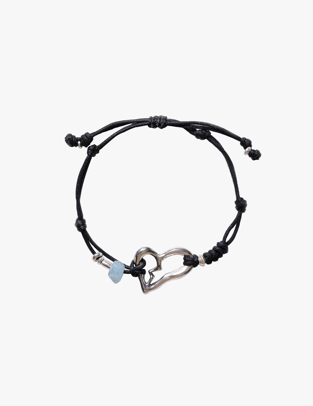 BROKEN HEART PENDANT BRACELET_VER.02 [BLACK/BEIGE/IVORY]