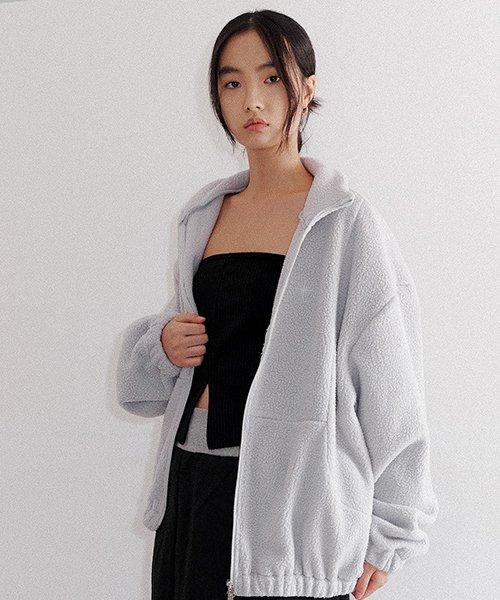 FAVICON FLEECE ZIPUP JUMPER GRAY