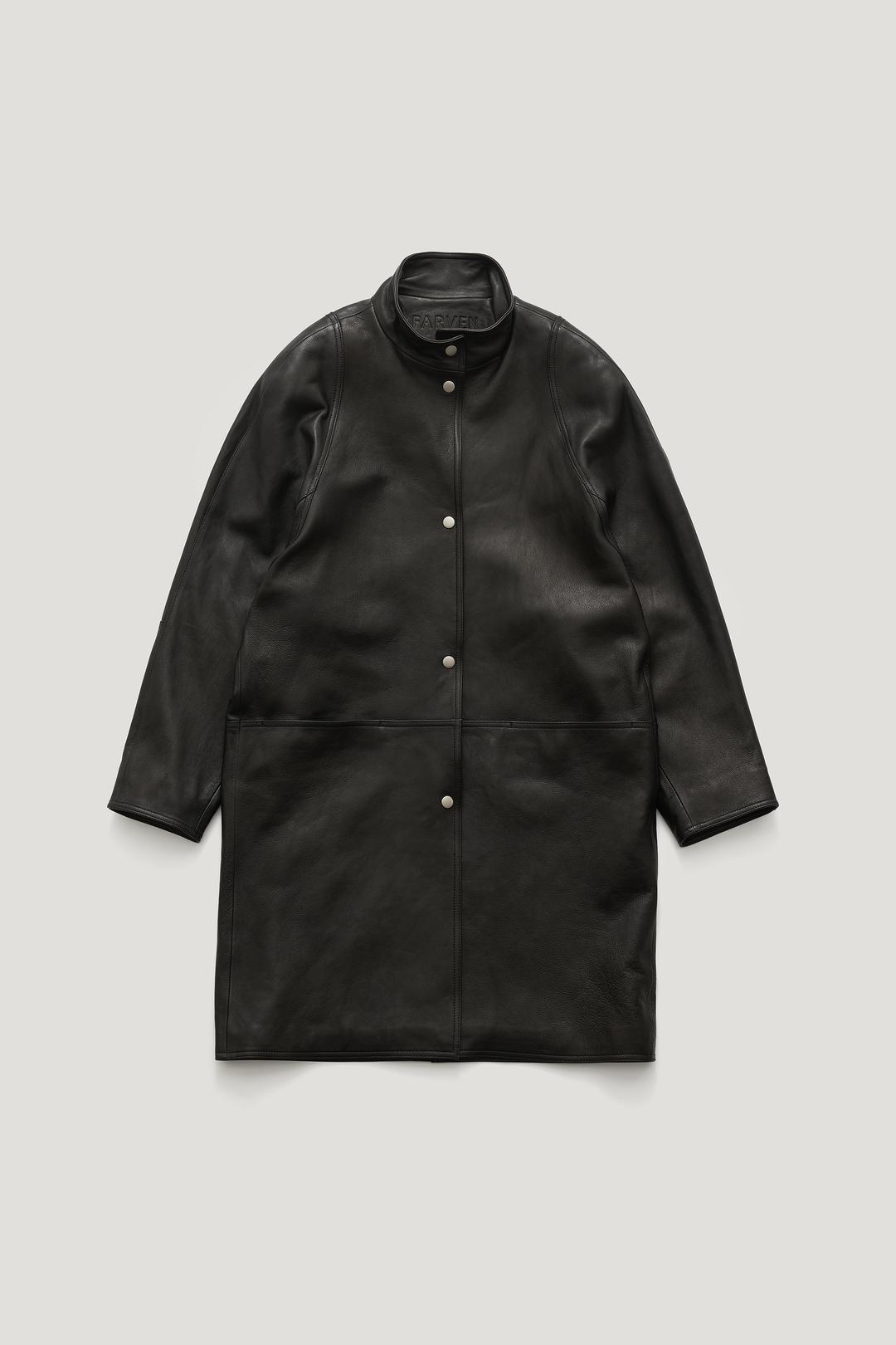 ELLIOT LONG LEATHER COAT by ONLY FRANK s.r.l_BLACK / ₩848,000