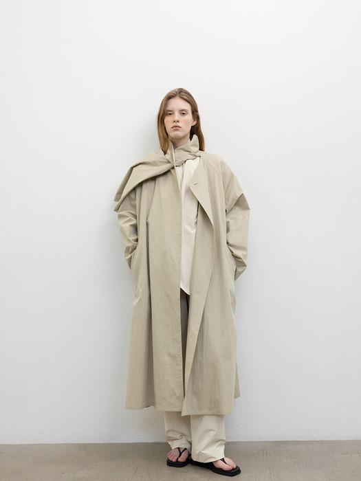 SCARF TRENCH COAT [BEIGE]