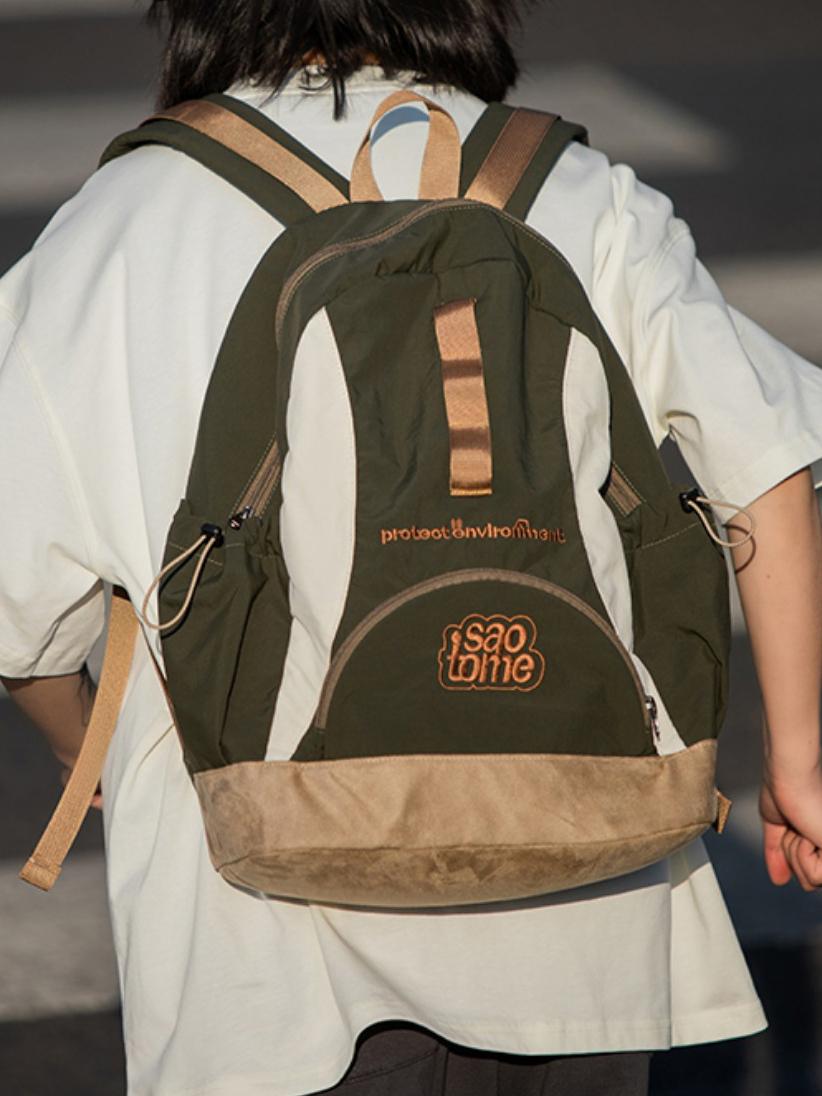 Saotome 아메카지 배색 스트링 백팩