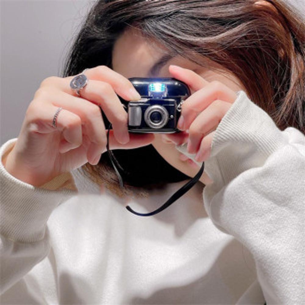 에어팟 프로 카메라 케이스 1/2세대 3세대 레트로 플래쉬