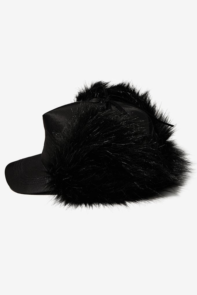 FAUX FUR EARFLAP CAP
