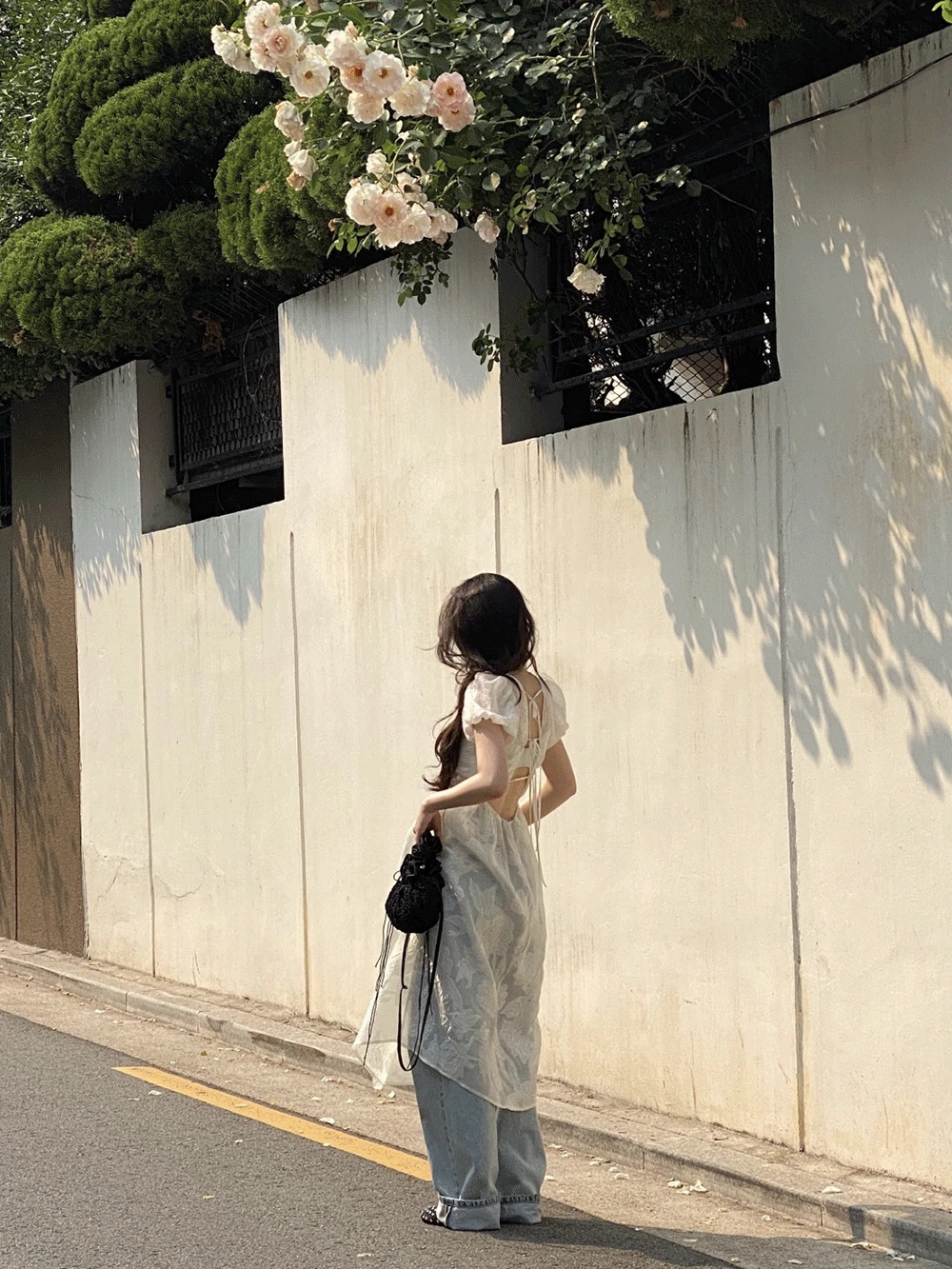 Jacquard layered onepiece