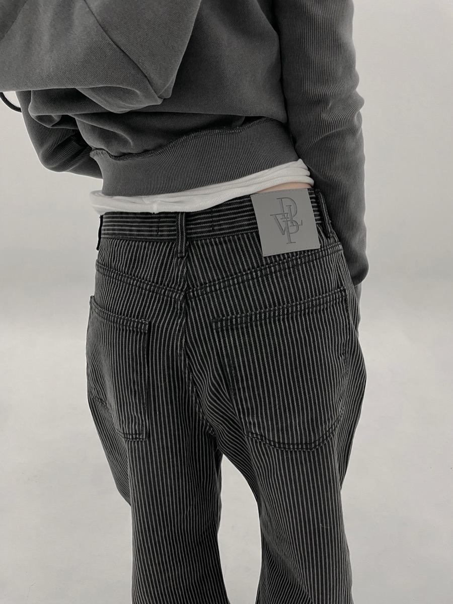 vertical stripe denim pt