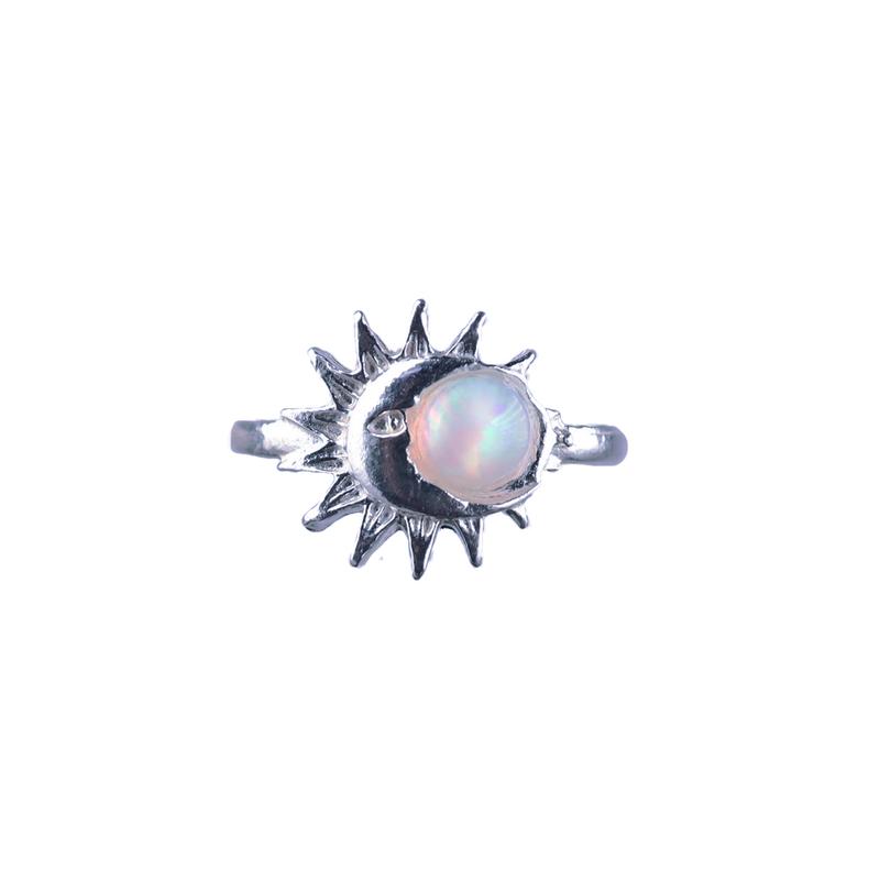 sun and moon 원석 반지