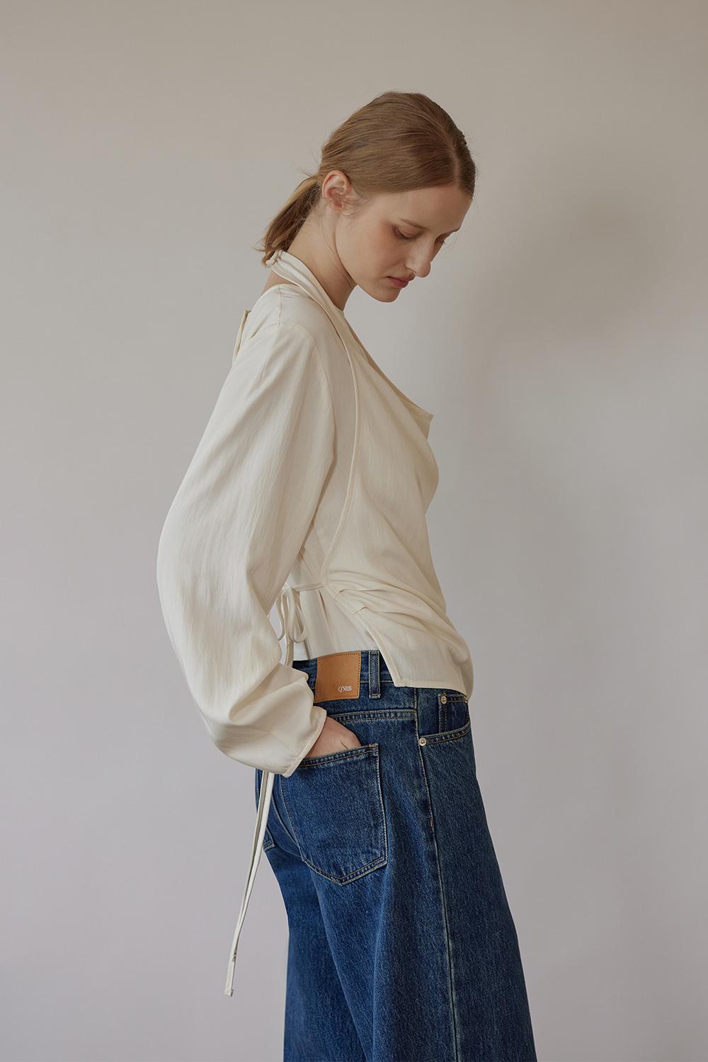 [노유진PICK]Shade Double Layered Halter Blouse