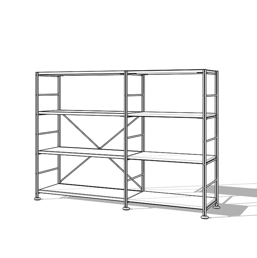 모듈가구 와이어수납 3단 W1400(800+600)