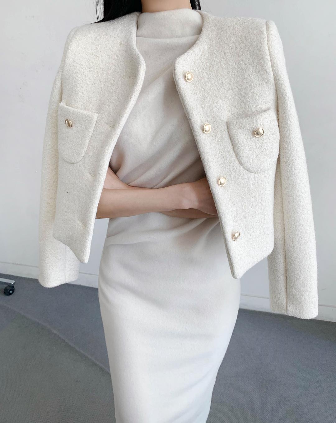 [무료배송] 울함유 코랄 테리 트위드자켓(5col)