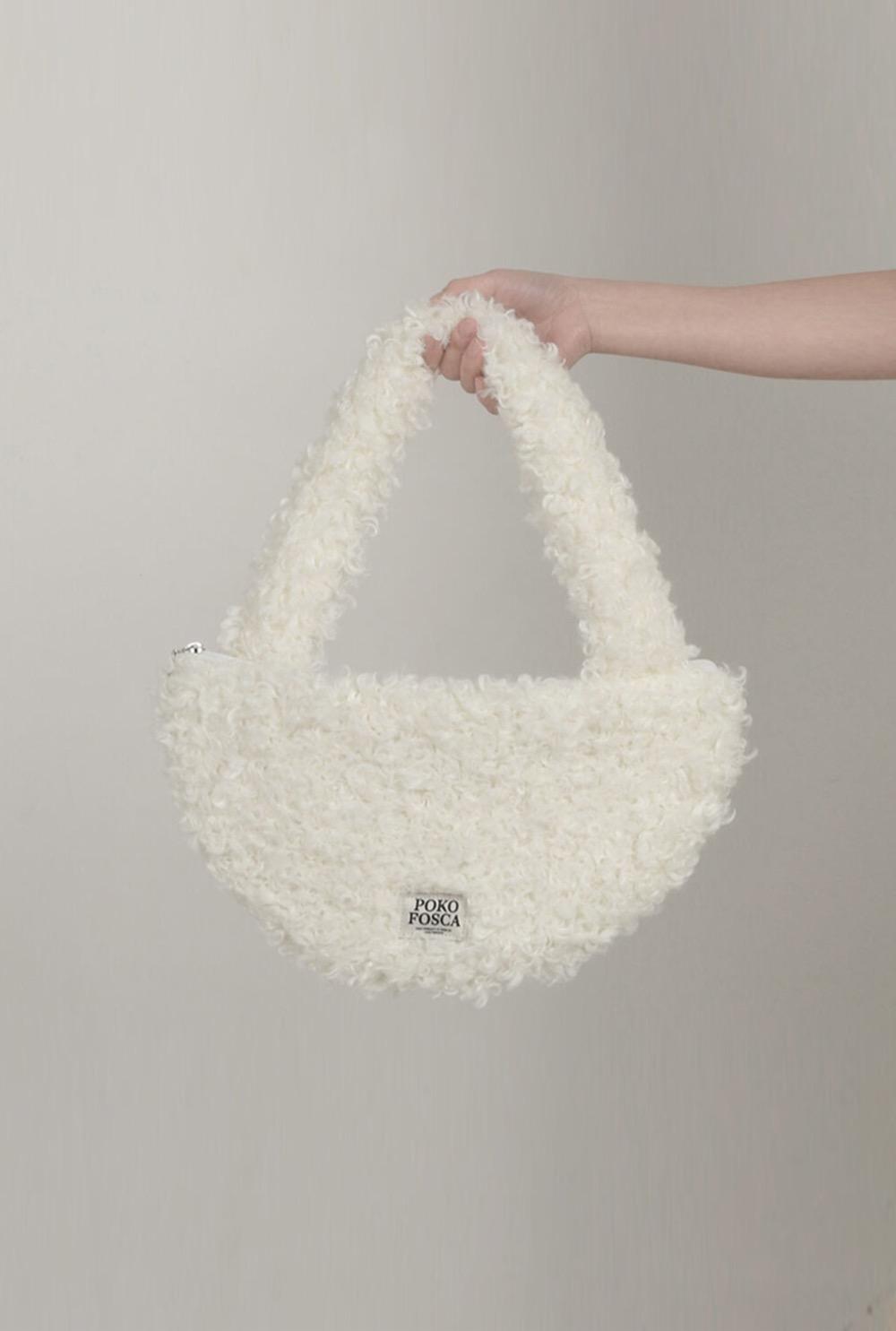 [POKO FOSCA] Half circle bag _white