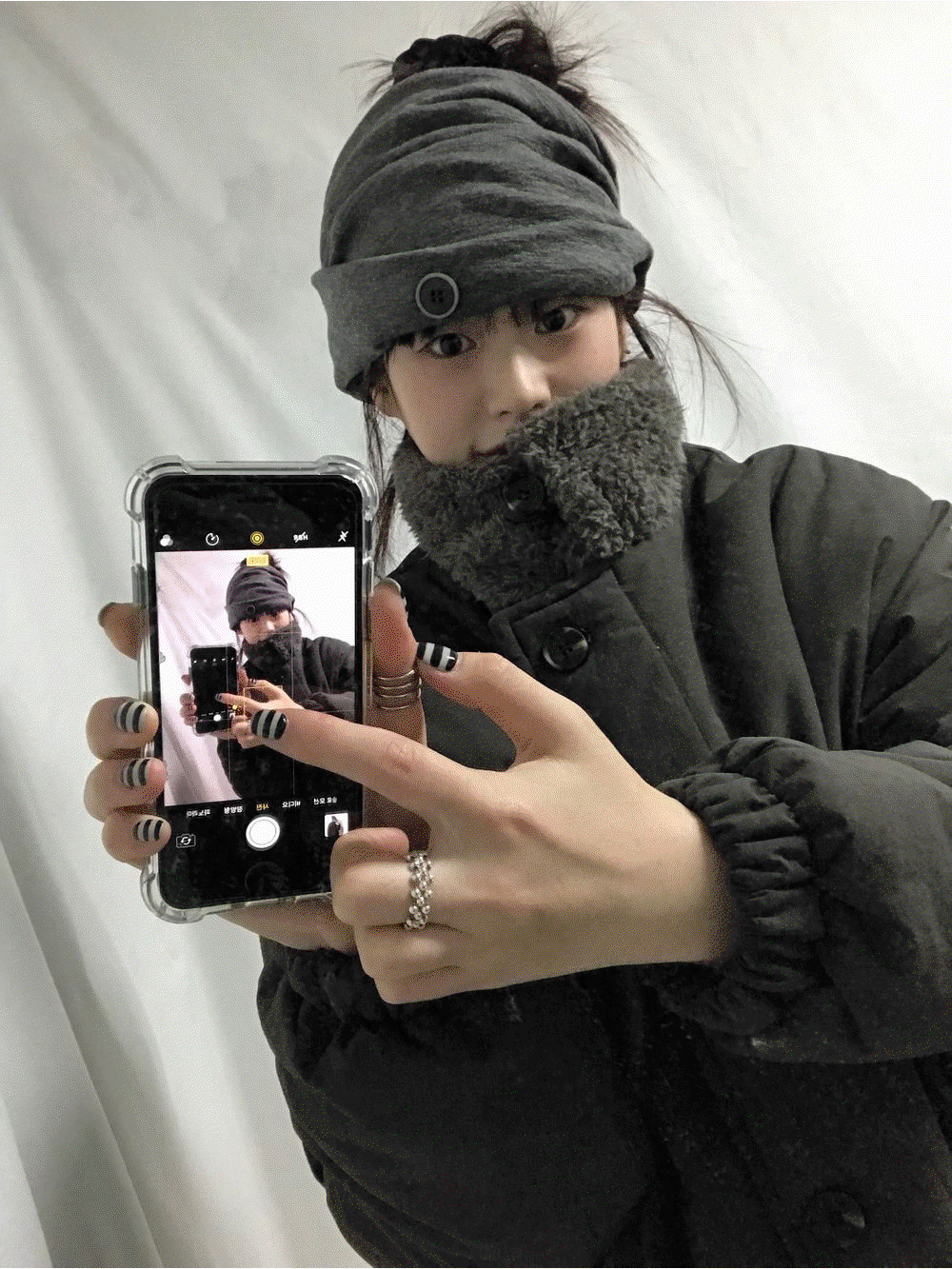 단추 포프 헤어밴드 (4c)