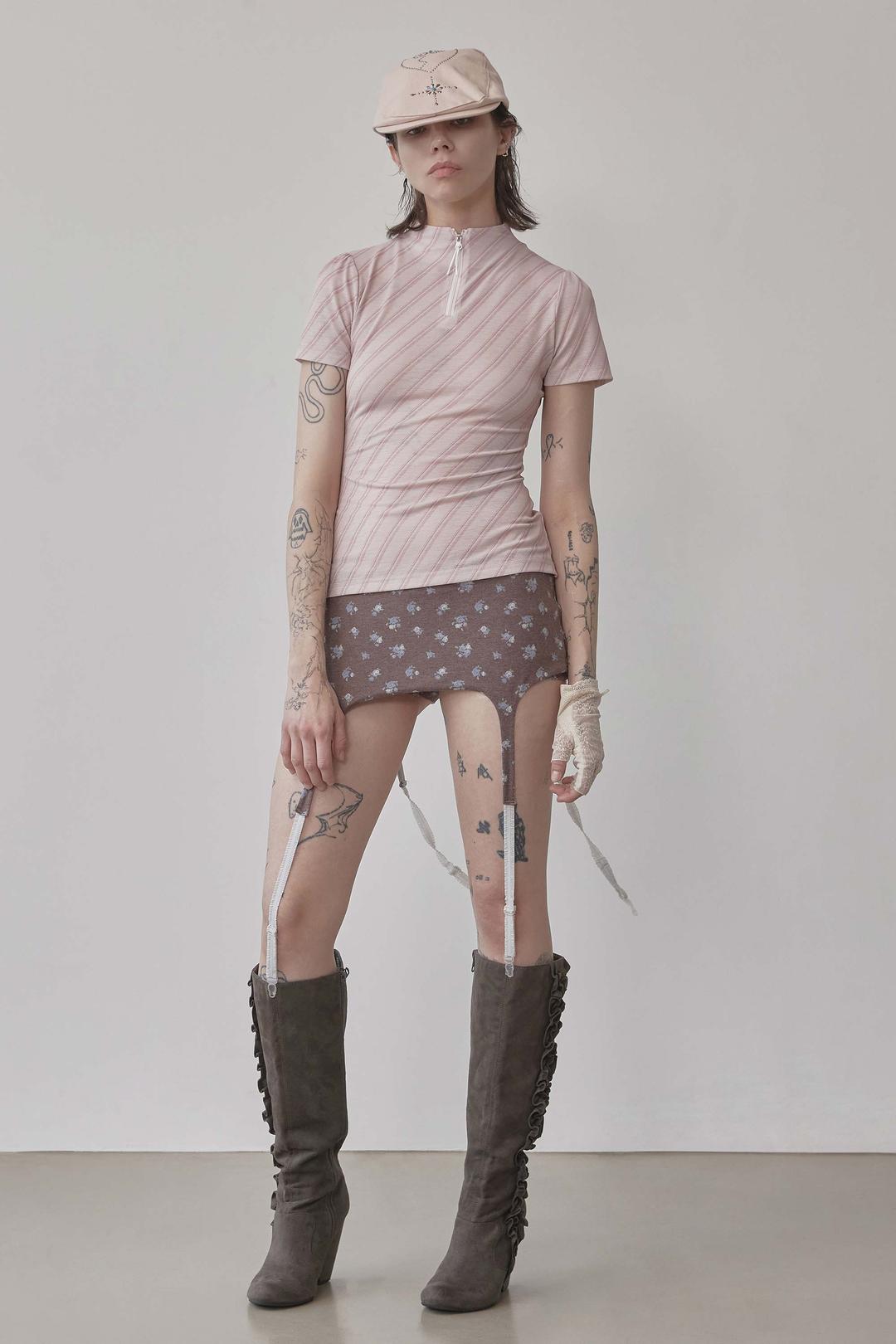 Cottage Garter Belt Skort Brown