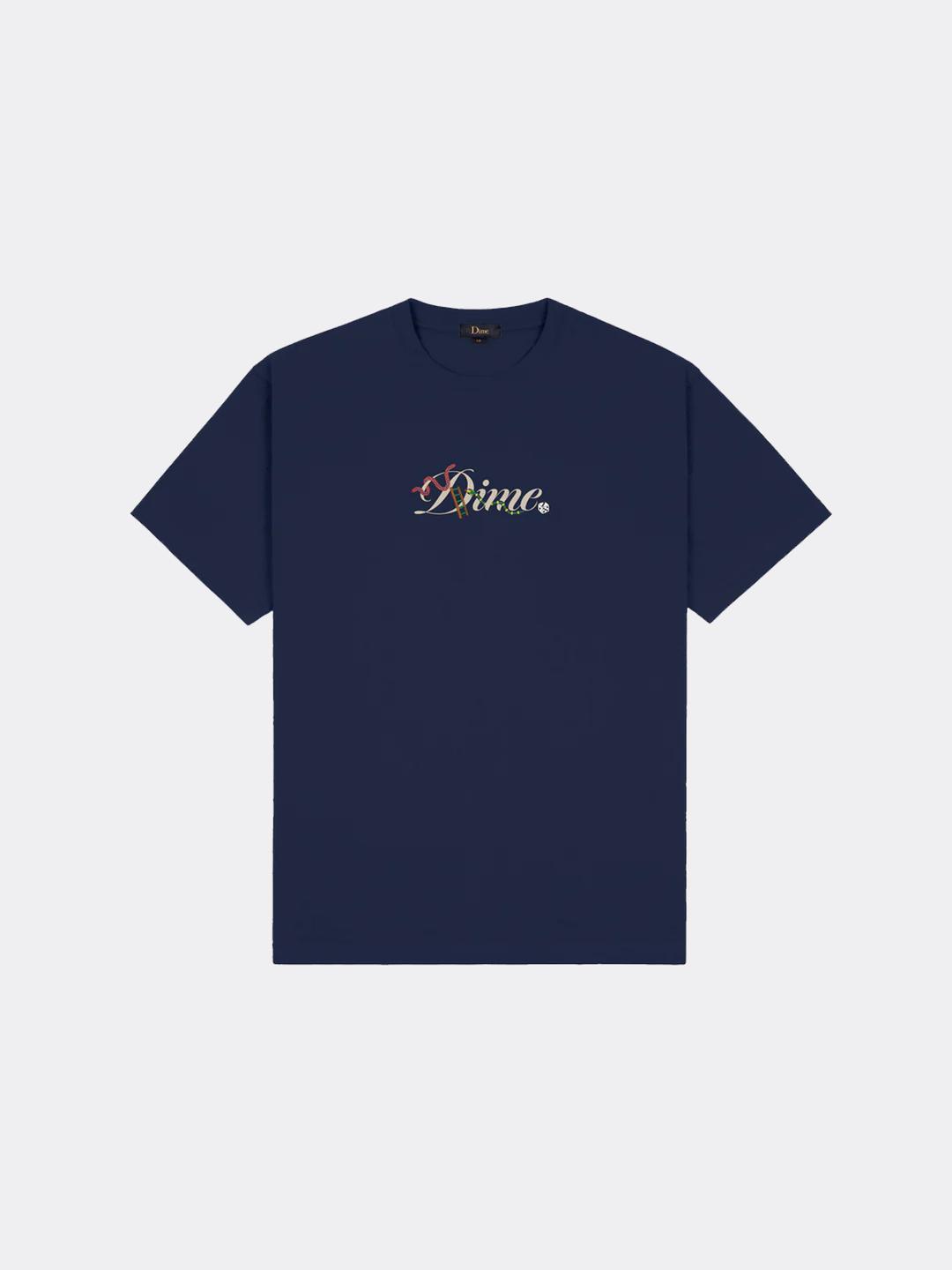 다임 CURSIVE SNAKE T-SHIRT-NAVY