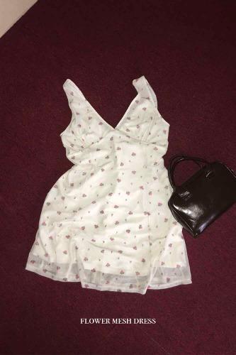 flower mesh dress