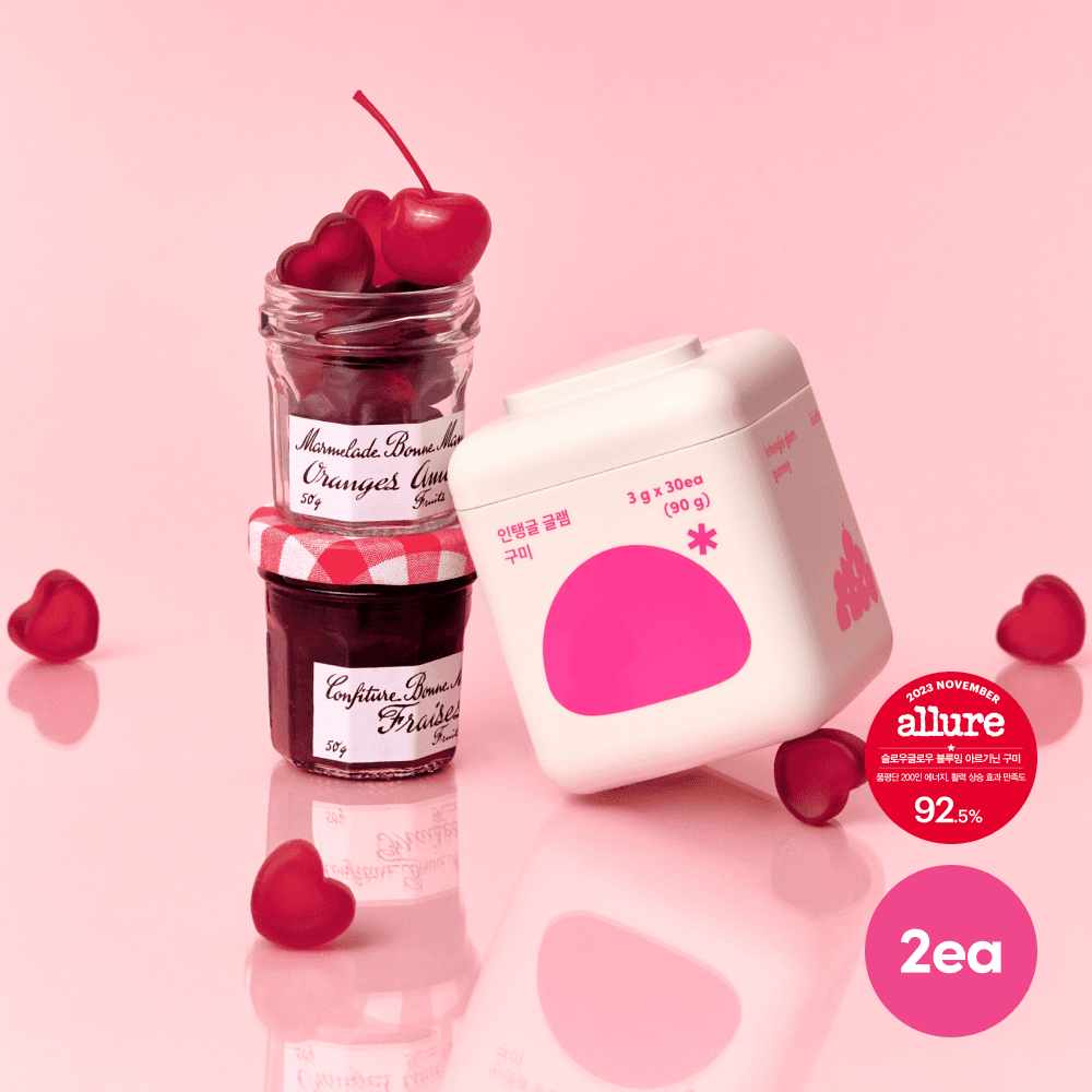 비오틴 하트젤리 인탱글램구미 (60구미/믹스베리 과즙구미) 2입