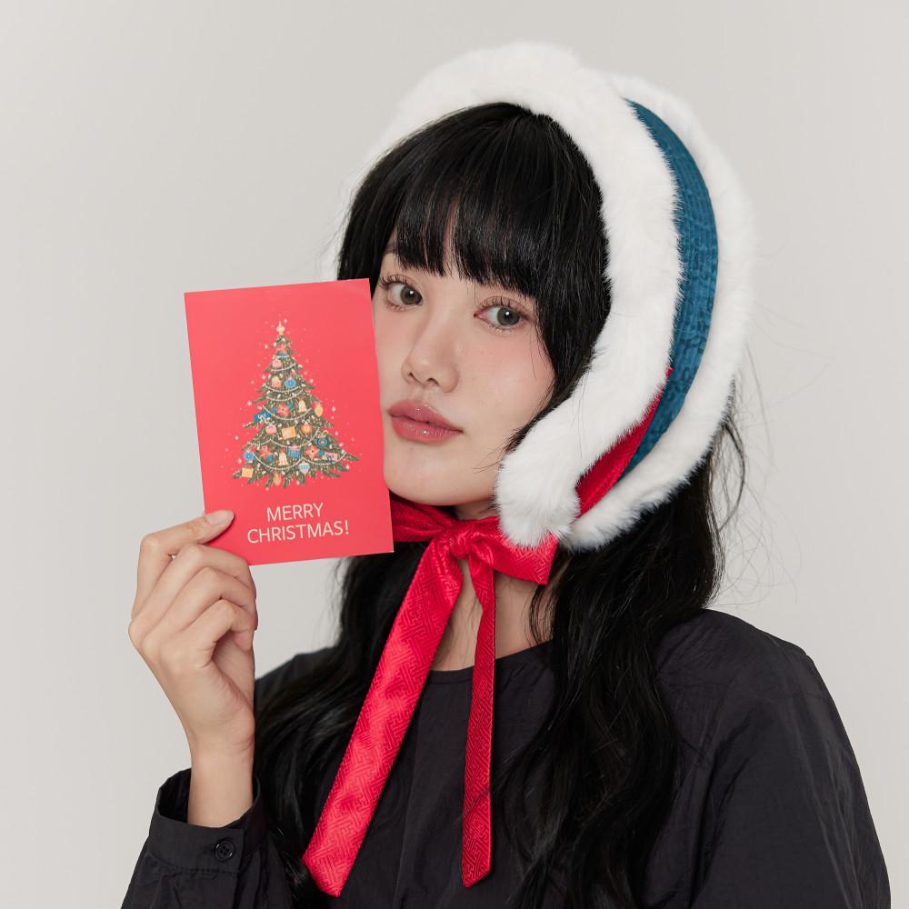 (10/14-21 예약주문) 명썸 메리 볼끼 초록 Christmas Edition 한복 귀도리 목도리