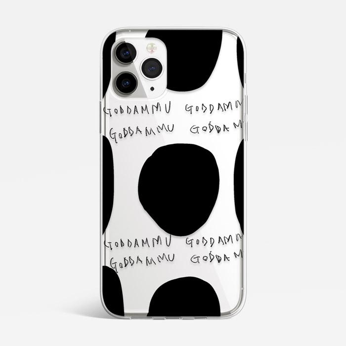 goddammu in a black dot 젤리 케이스