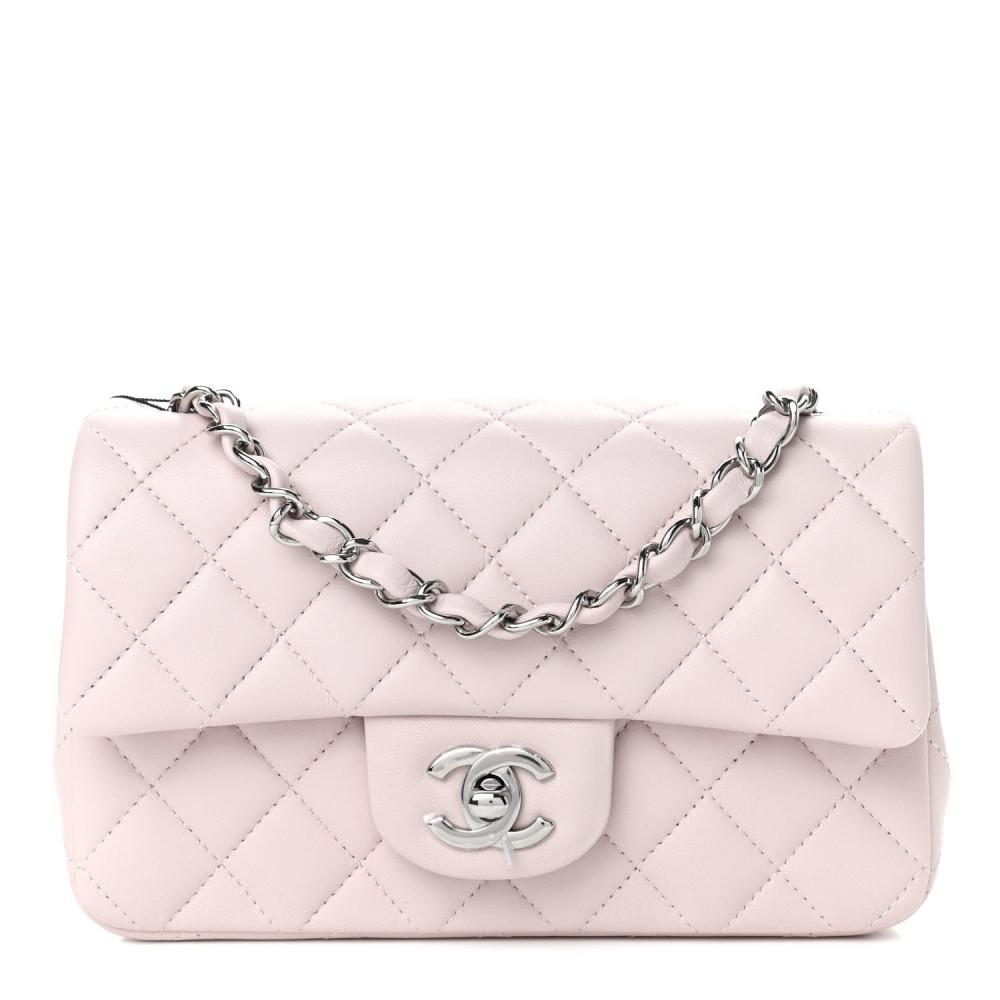 정품 2021 새상품 샤넬 클래식 미니 뉴미니 램스킨 라일락 핑크 은장 [내장칩] 재고한개 바로배송[관부가세포함]