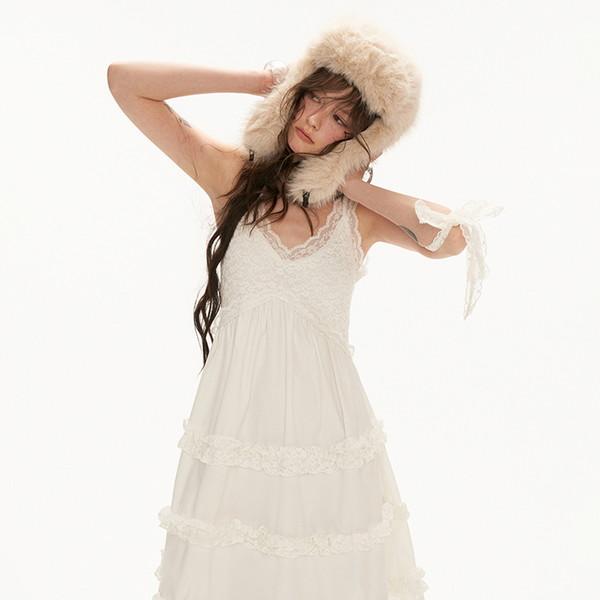 Lace Frilled Medium-length Fairy Dress