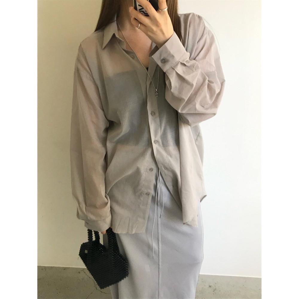 러브유쏘머치 - 슈닌 썸머 긴팔 셔츠 (5colors)