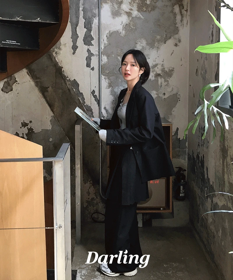 [브랜드공장,세트코디][MADE]브루노 슬랙스(세미와이드,핀턱, 레이어드코디,하객룩)