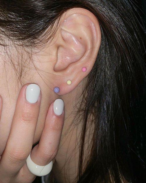 Pastel doodle piercing (Purple)