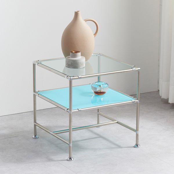 아포스 S 소파 테이블 미드센츄리 모듈 좌식 모듈가구 400 (컬러유리)