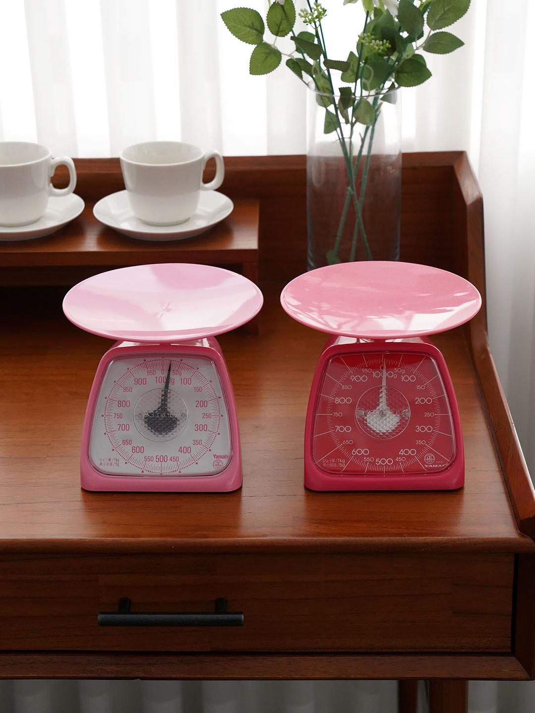 Yamato Vintage Kitchen Scale Set (Pink & Red / Working Condition)
