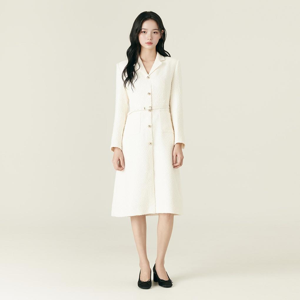 자켓형 싱글 롱트위드 원피스_RMOWF4VS11