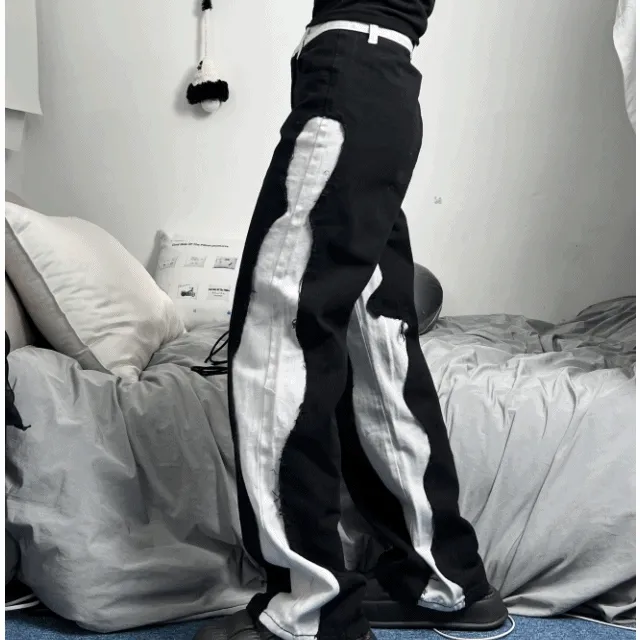 wave black&white pants