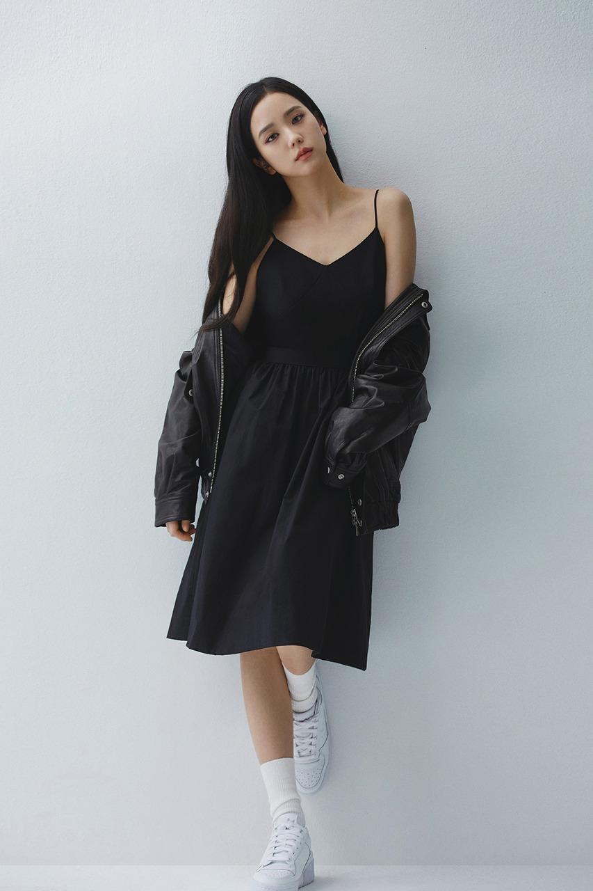 CAMISOLE VOLUME DRESS BLACK