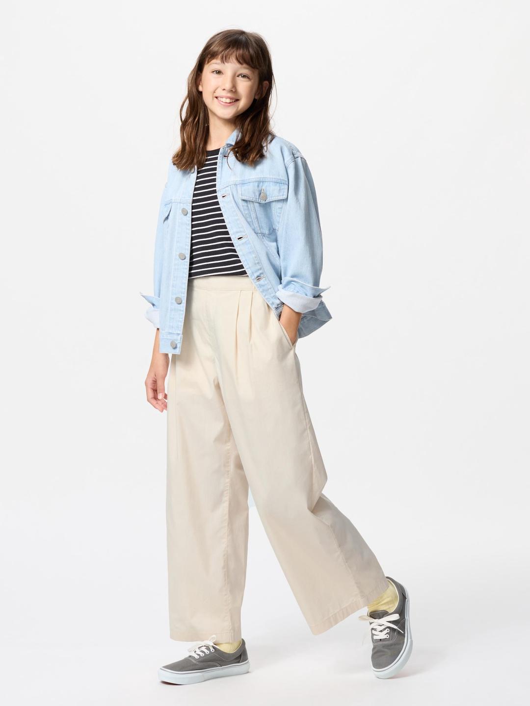 GIRLS턱와이드팬츠