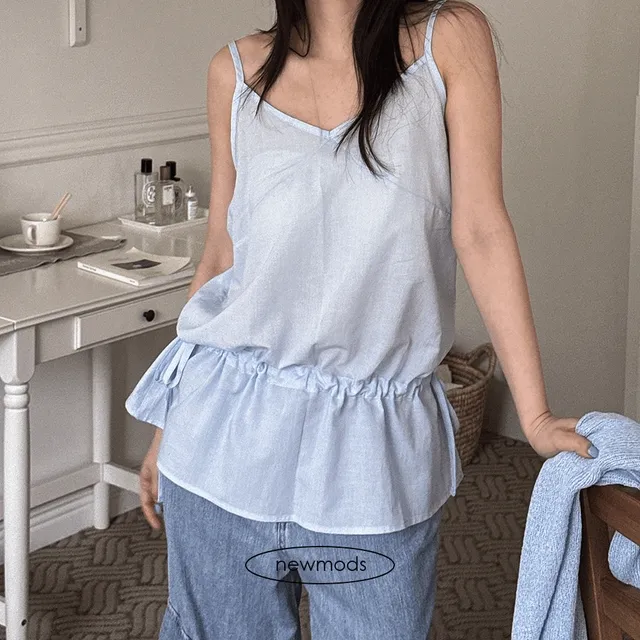 [뉴모즈/3color] 뷔스티에 시스루 블라우스