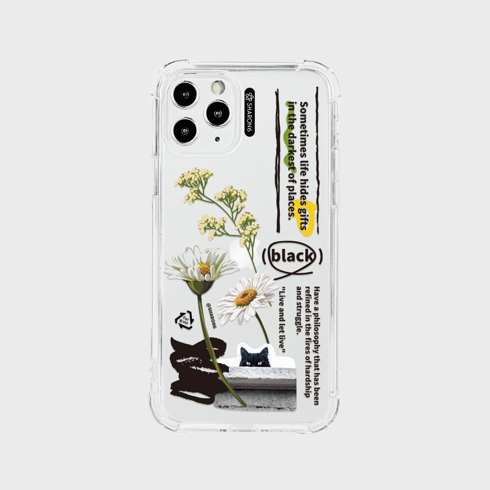 아이폰 핸드폰 투명 케이스 블랙캣