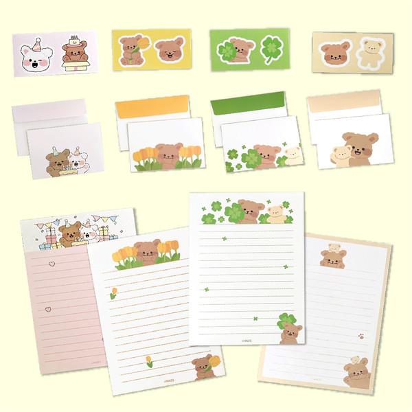 마로 편지지 세트 4종